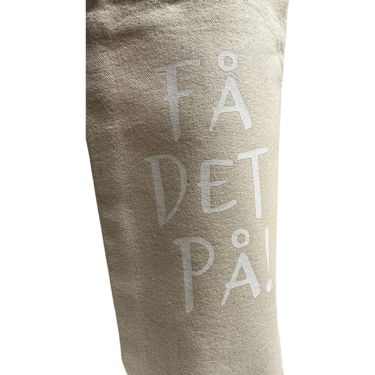 Få det på! -Flaskepose (vinbag) i Fairtrade-bomull | Perfekt gave