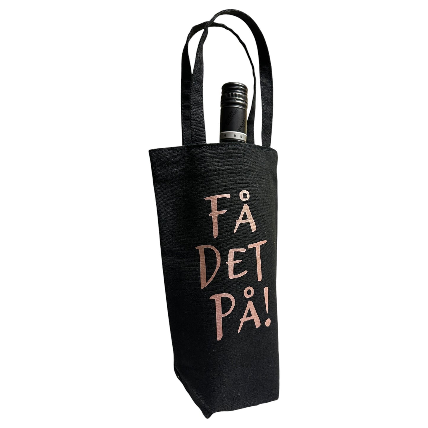 Få det på! -Flaskepose (vinbag) i Fairtrade-bomull | Perfekt gave