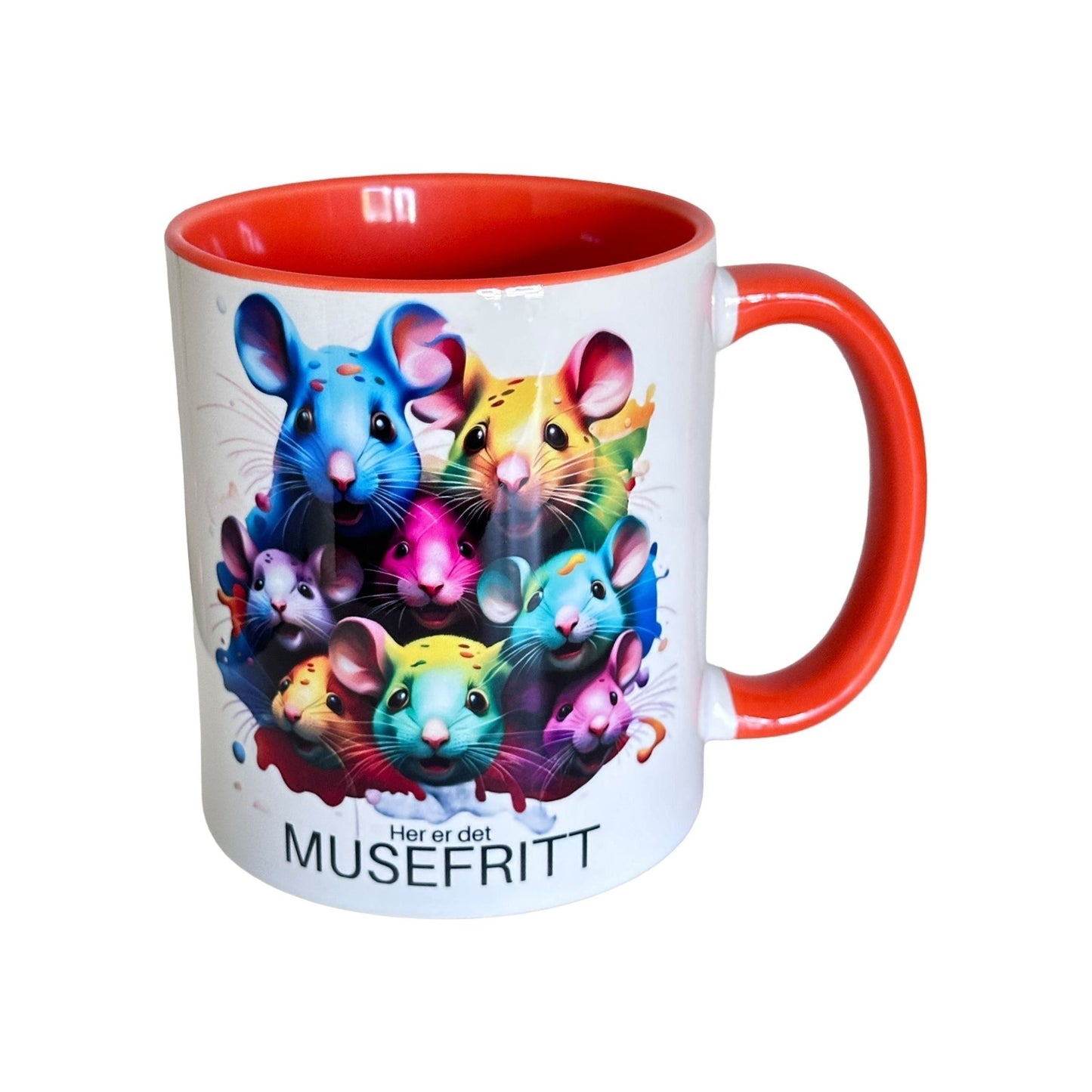 Museftritt- Krus i 4 ulike farger