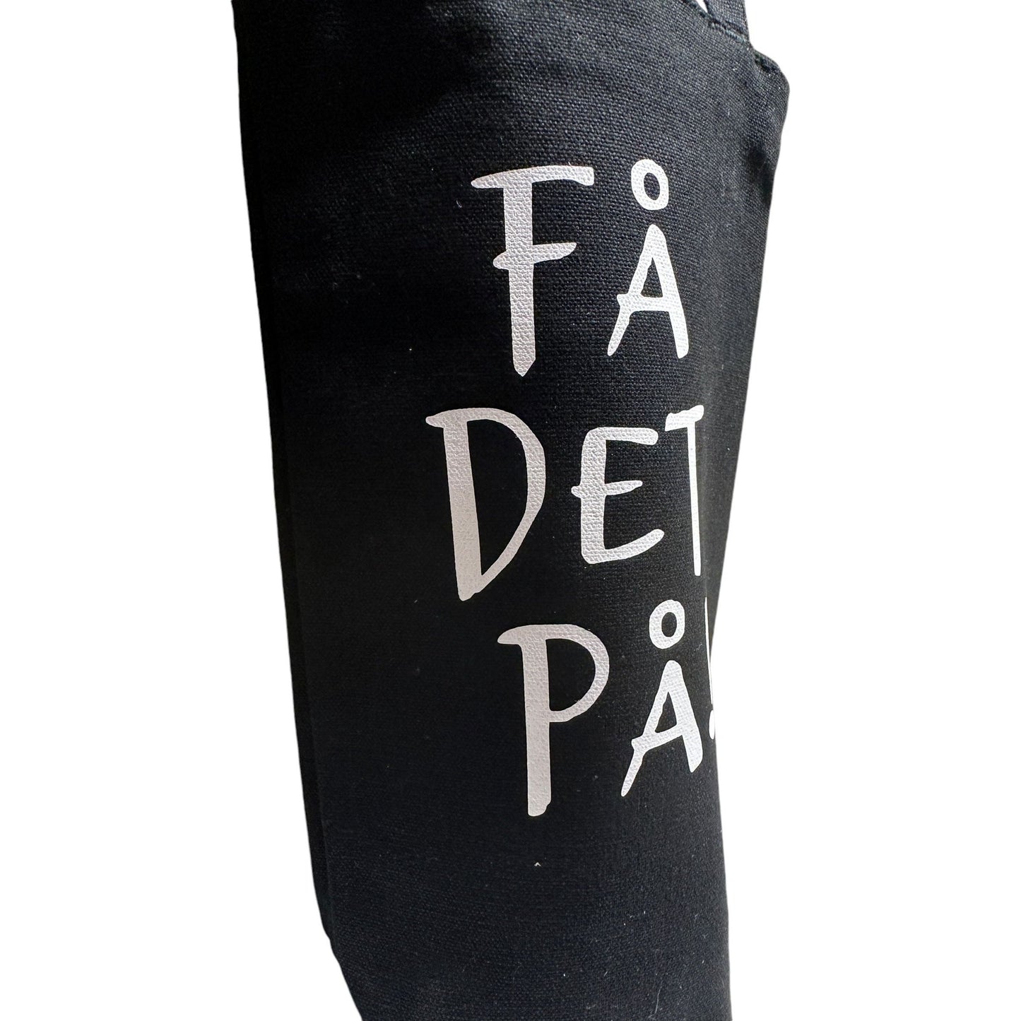 Få det på! -Flaskepose (vinbag) i Fairtrade-bomull | Perfekt gave