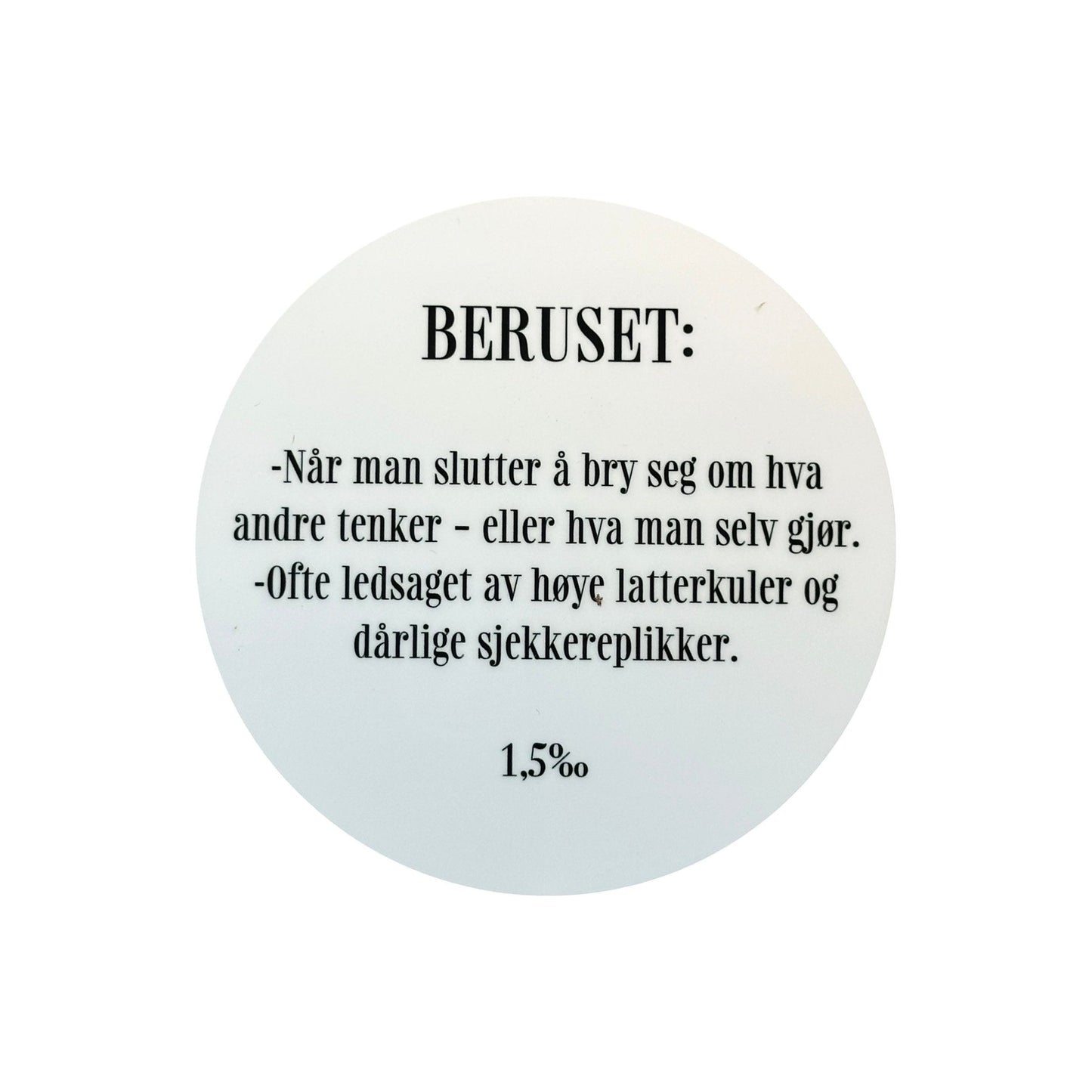 Promillebrikker – Morsomme coasters (6 stk.)med promillehumor