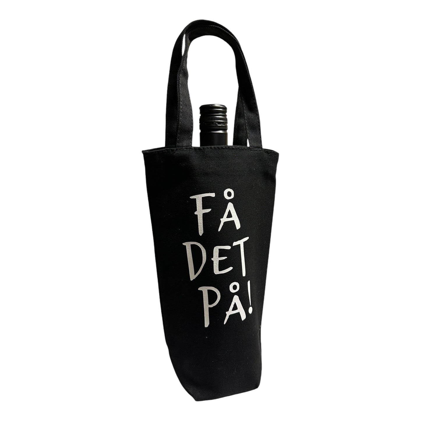 Få det på! -Flaskepose (vinbag) i Fairtrade-bomull | Perfekt gave