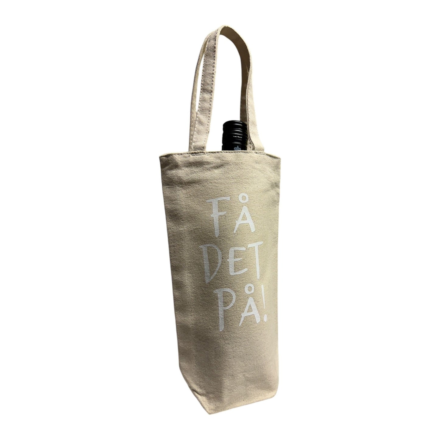Få det på! -Flaskepose (vinbag) i Fairtrade-bomull | Perfekt gave