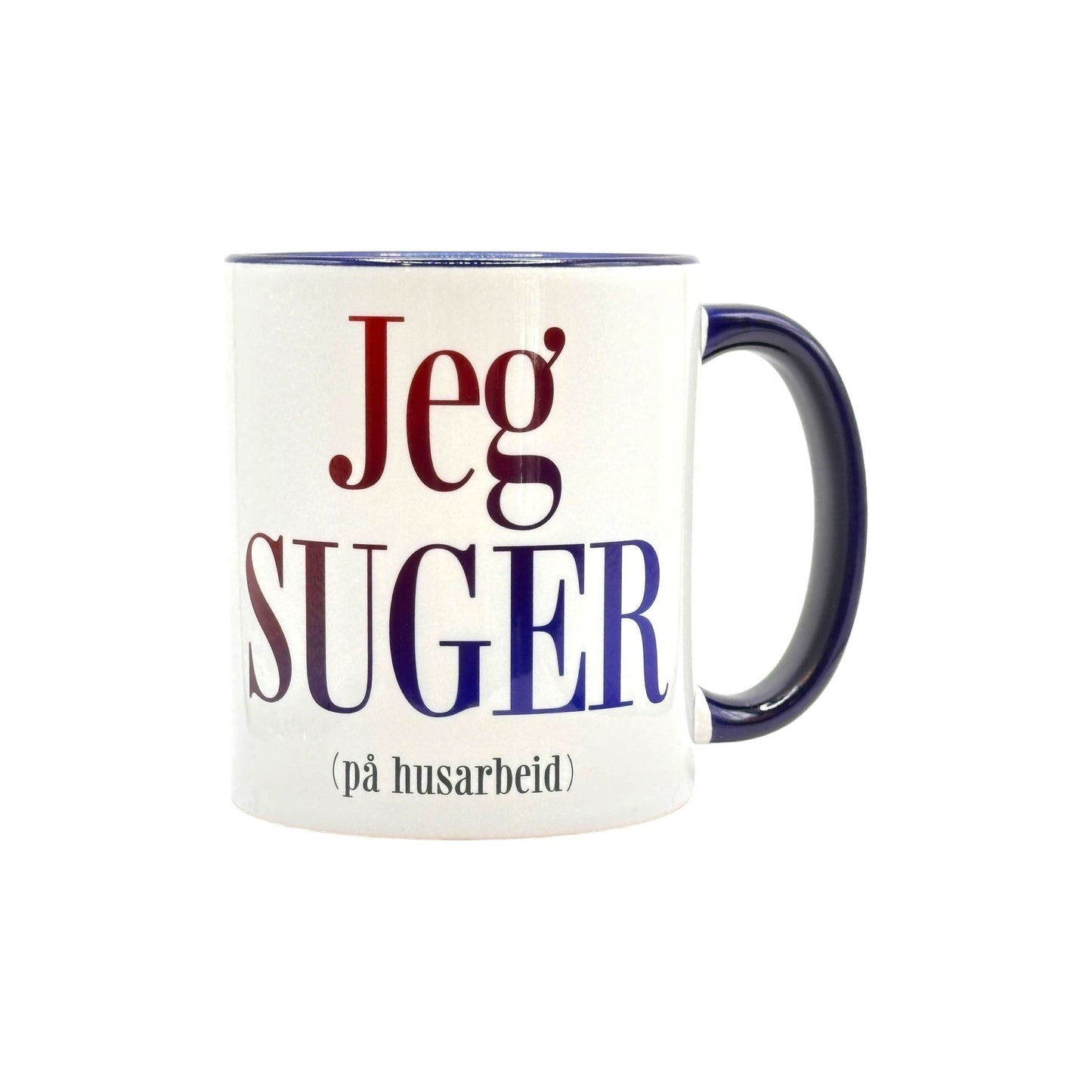 Jeg suger... -Krus m/ ulike tekster og farger