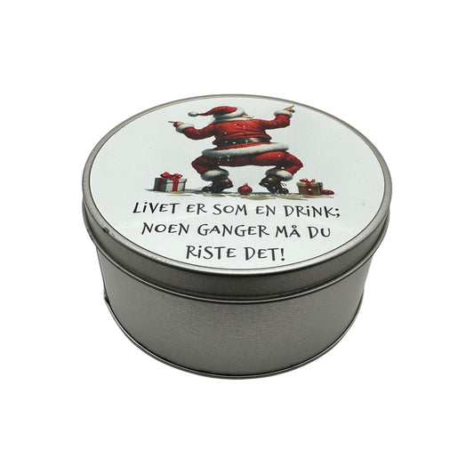 Boks i metall -til oppbevaring av glassbrikker