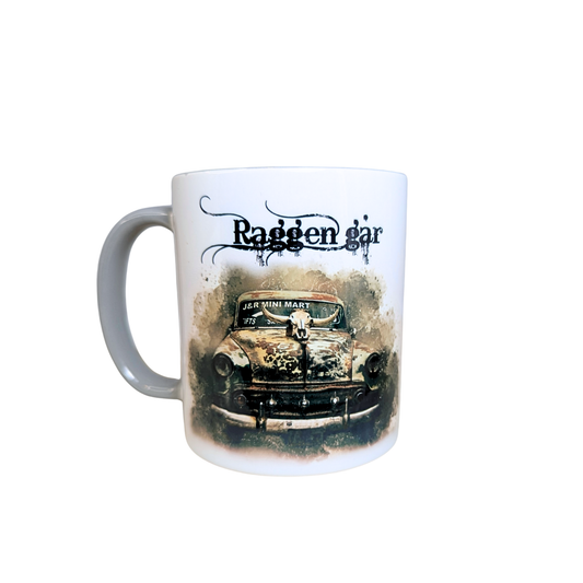 Raggen går -Krus i 4 ulike farger