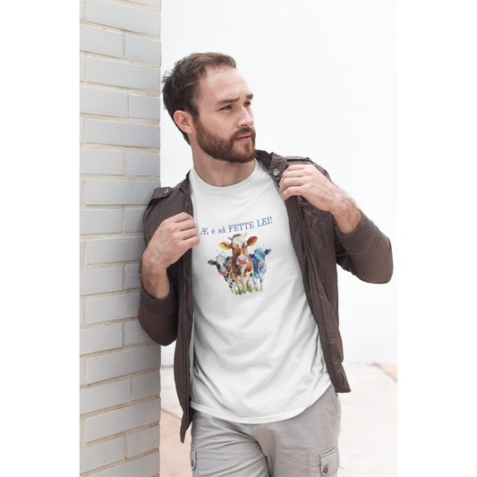 Æ é så fette lei, Myk T-Skjorte i økologisk bomull -Unisex, rett modell