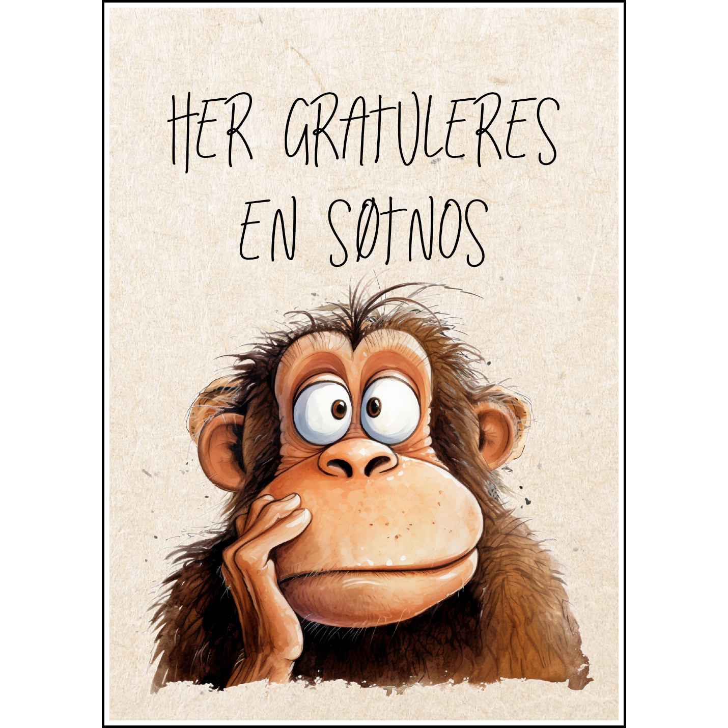 Gratulasjonskort -"Her gratuleres..."