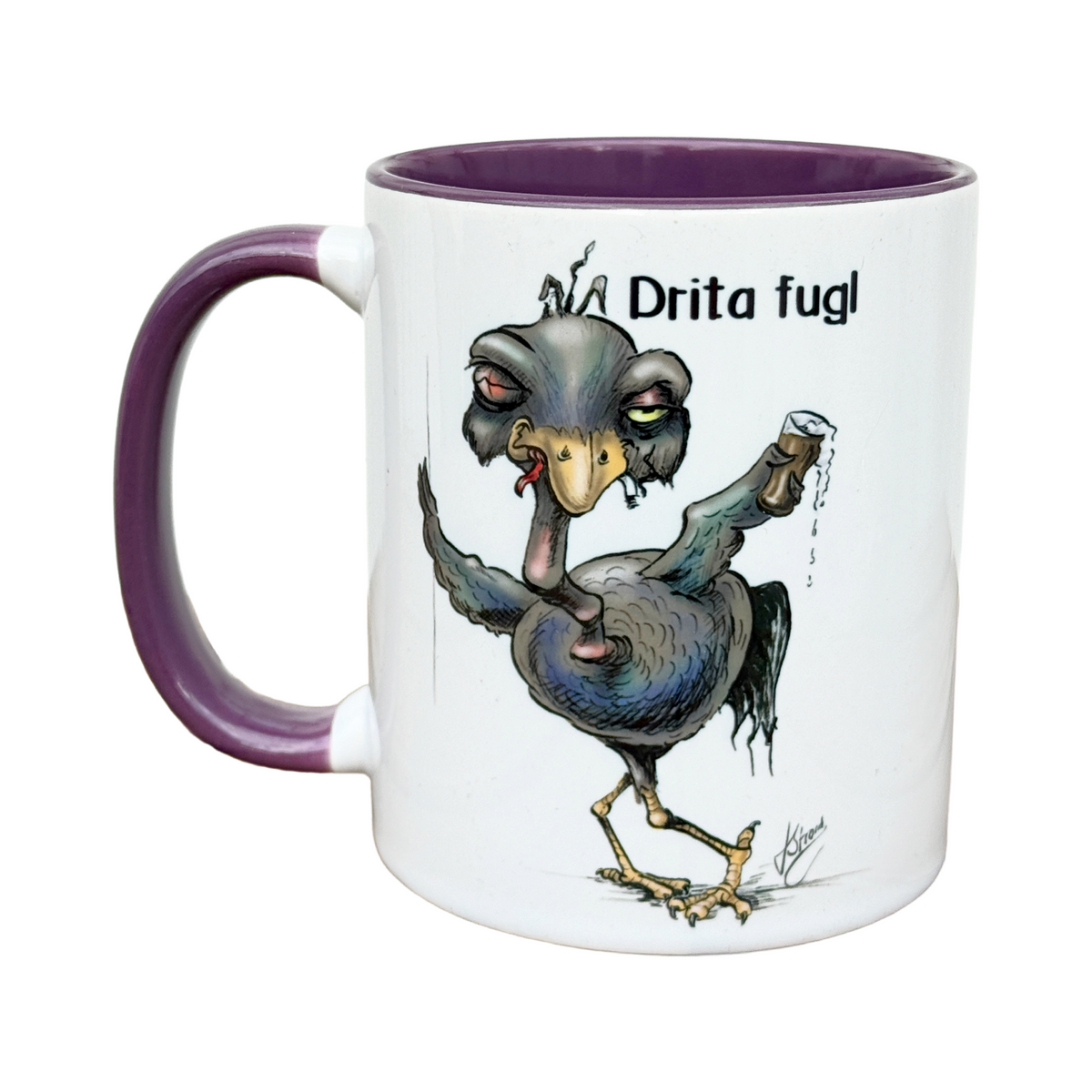 Drita fugl -KRUS illustrert av Kjetil strand
