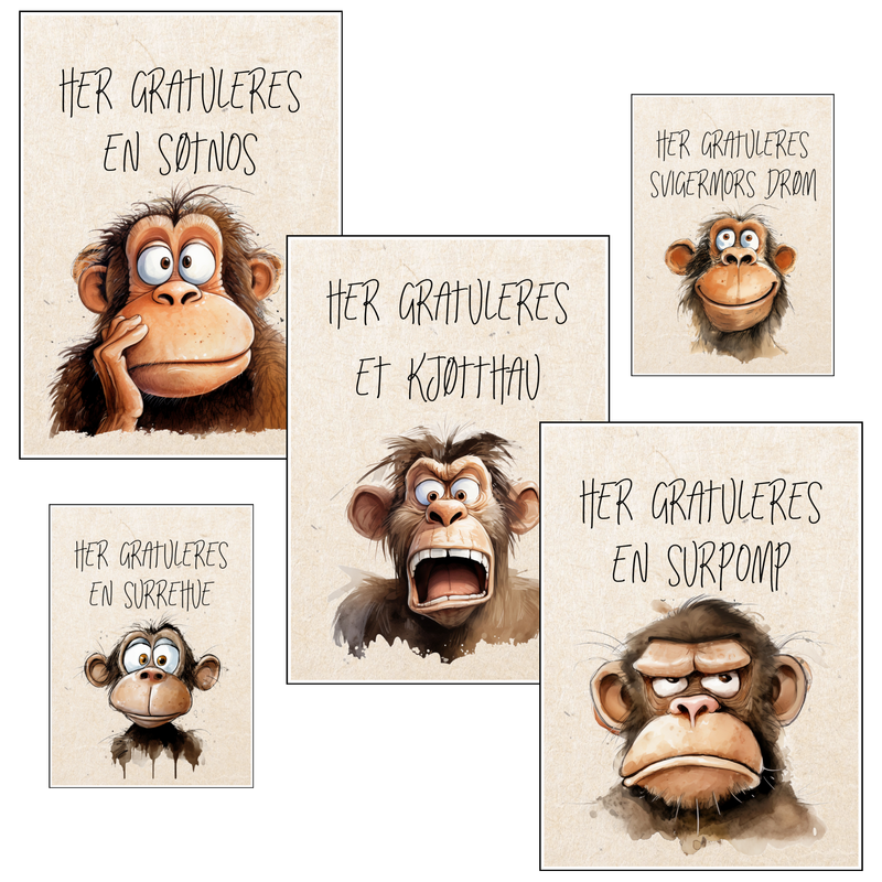 Gratulasjonskort -"Her gratuleres..."