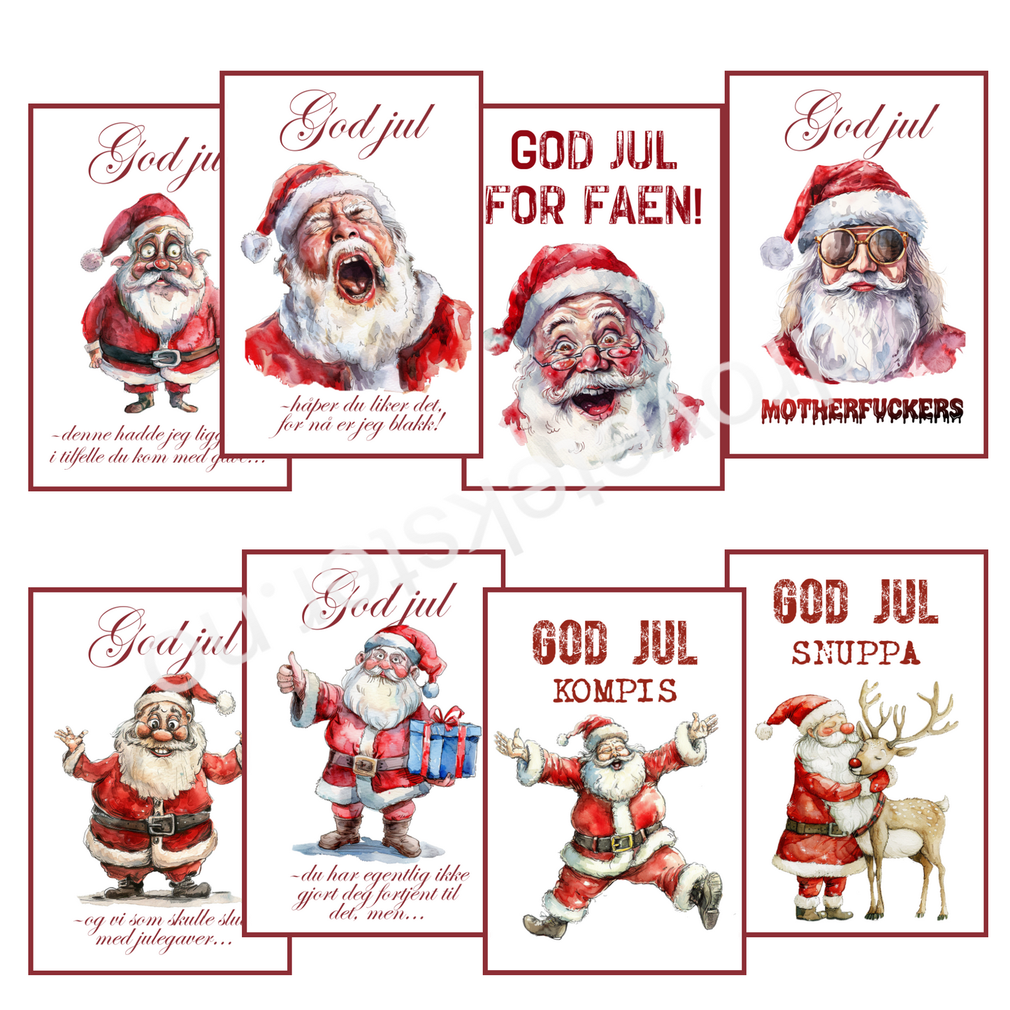 Julekort og pakkelapper