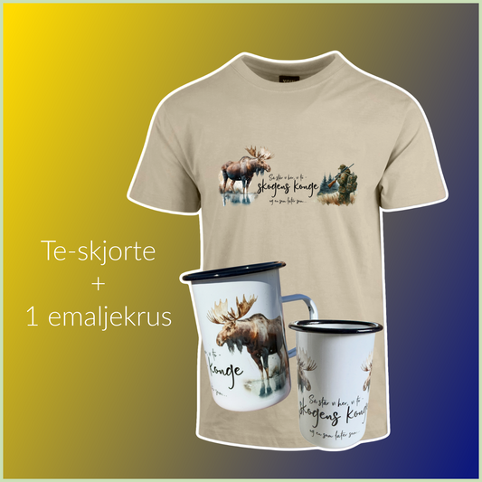 Elgjakt -T-skjorte + emaljekopp