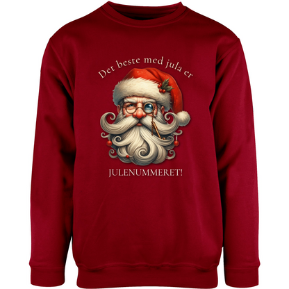 Det beste med jula er… JULENUMMERET! – unisex collegegenser