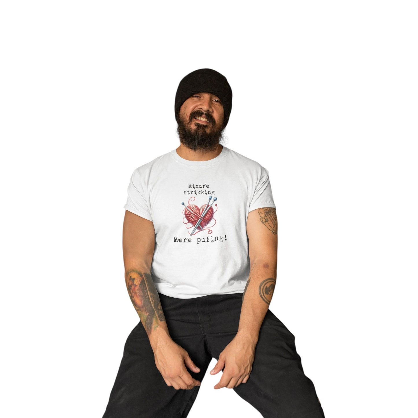 Mindre strikking- mere p...  -T-skjorte