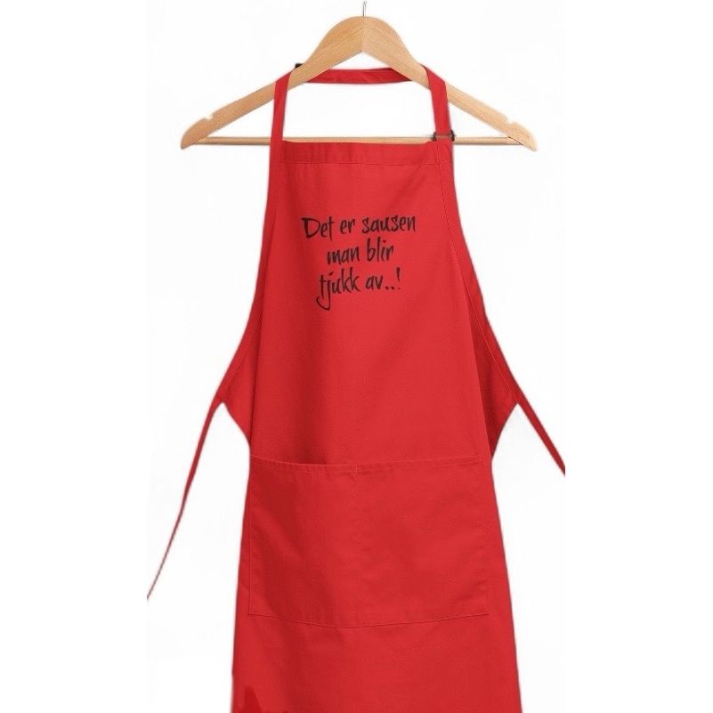 "Det er sausen  man blir tjukk av" -Forkle i bomull
