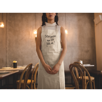 "Det er sausen  man blir tjukk av" -Forkle i bomull