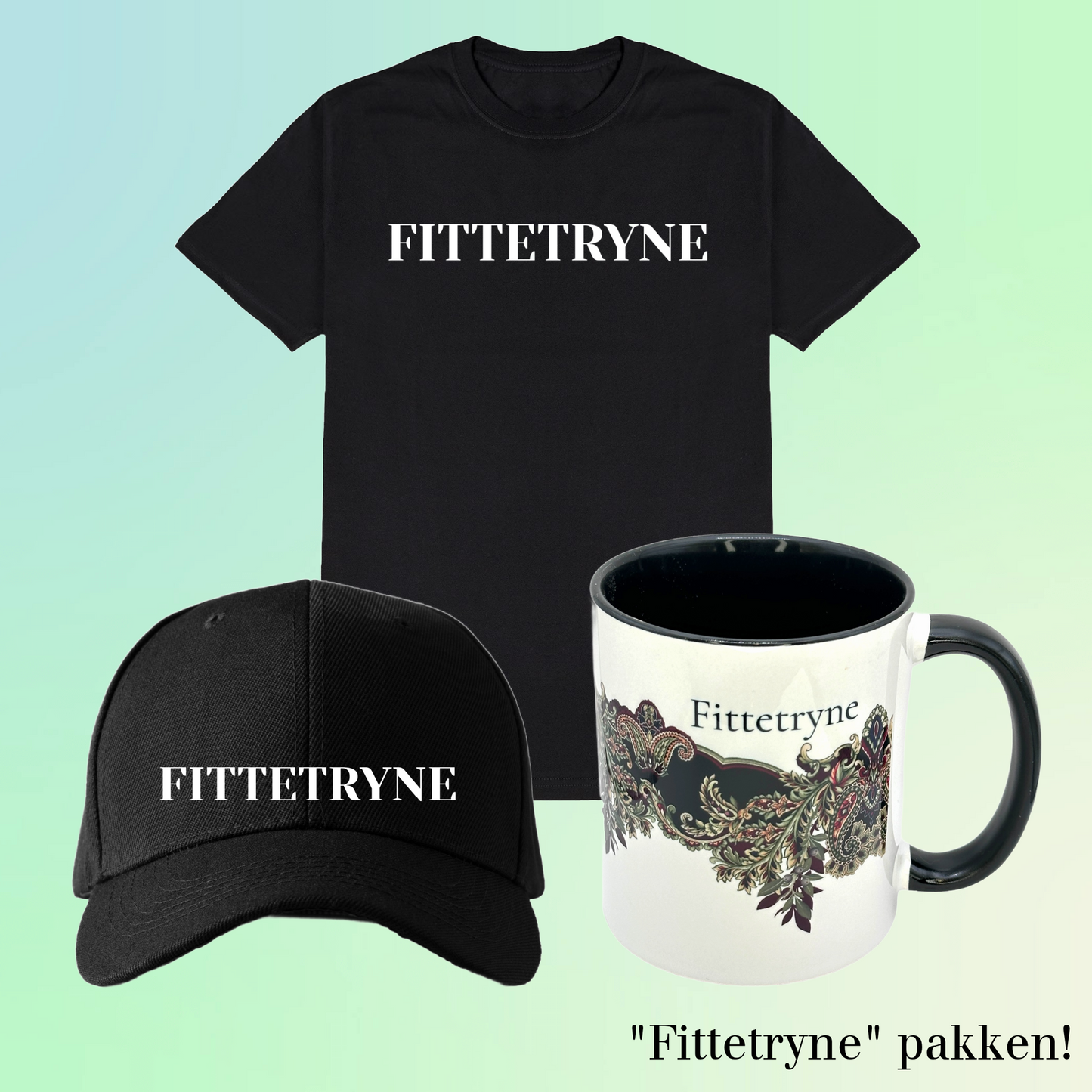 Gavepakke- FITTETRYNE (sort, unisex modell)