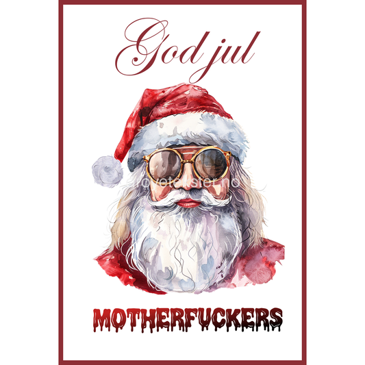 Julekortboks med 8 assorterte julekort + pakkelapper